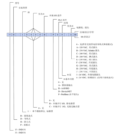 IND131系列稱(chēng)重儀表型號(hào)定義圖
